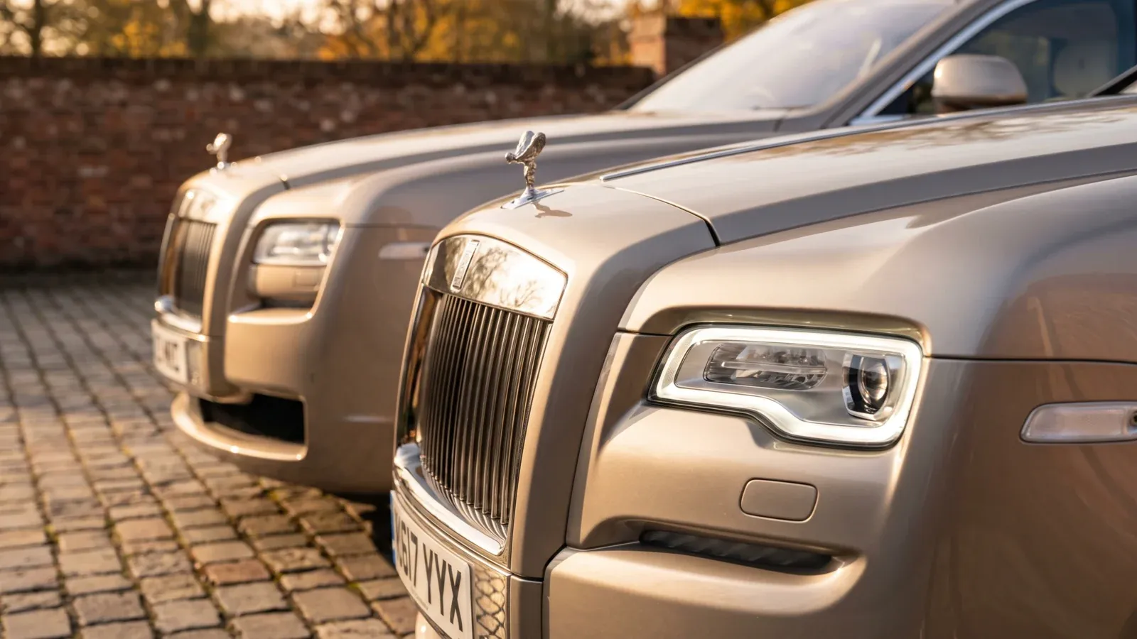2012 and 2017 Rolls-Royce Ghost models side by side in Dubai