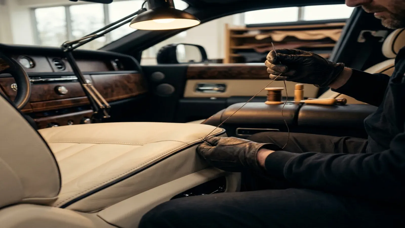 Spirit of Ecstasy on a Rolls-Royce grille, symbol of bespoke luxury craftsmanship.