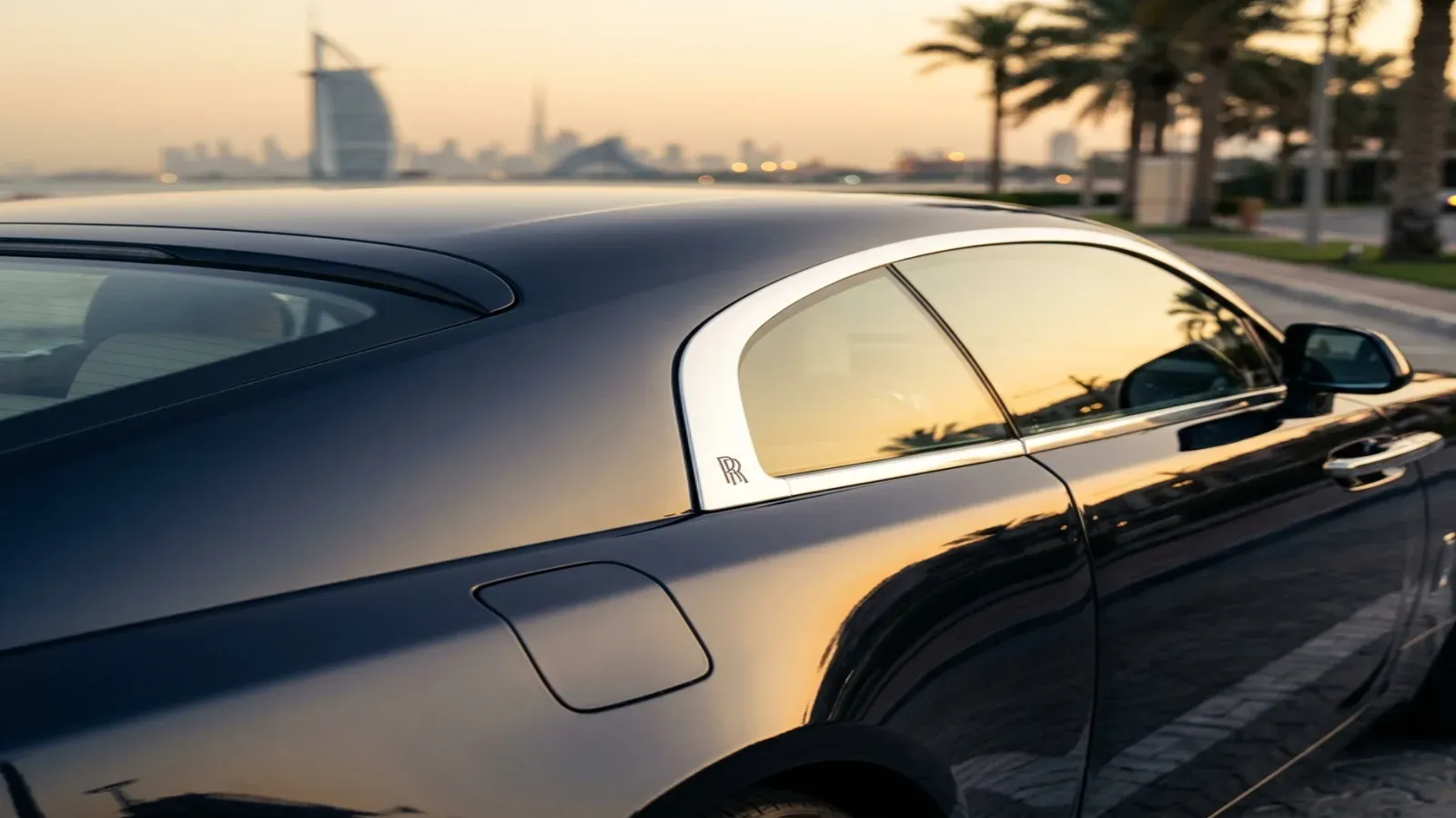 Classic Rolls-Royce Silver Wraith parked in a historic Dubai district